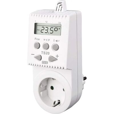 Termostato Electrobock TS20 Bianco - Controllo Presa Corrente Termostato Electrobock TS20 Bianco - Controllo Presa Corrente