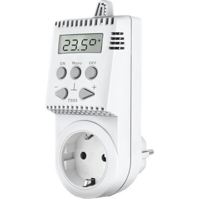 Termostato TS05 Blanco Elektrobock - Control de temperatura para enchufe Termostato TS05 Blanco Elektrobock - Control de temperatura para enchufe