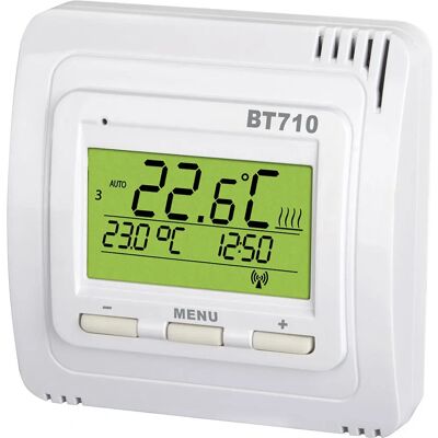 Kaiserkraft BT710 Wireless Room Thermostat - 7-Day Programmable - White Kaiserkraft BT710 Wireless Room Thermostat - 7-Day Programmable - White