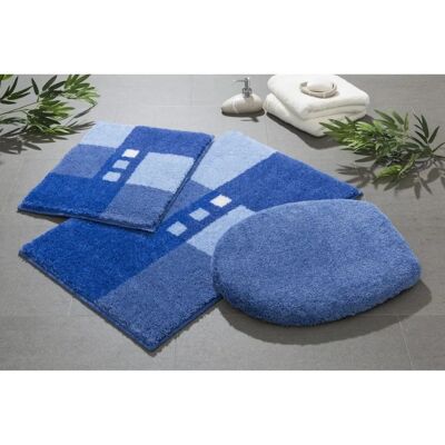 GRUND Merkur 3-teiliges Badematten-Set, Blau GRUND Merkur 3-teiliges Badematten-Set, Blau