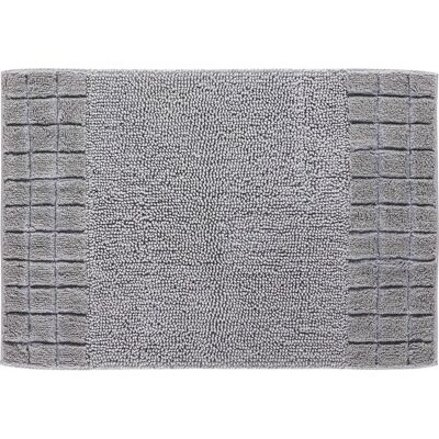 GRUND Schach Badteppich - 100% Baumwolle, Silber, Rechteckig - Rutschfest, Waschbar GRUND Schach Badteppich - 100% Baumwolle, Silber, Rechteckig - Rutschfest, Waschbar