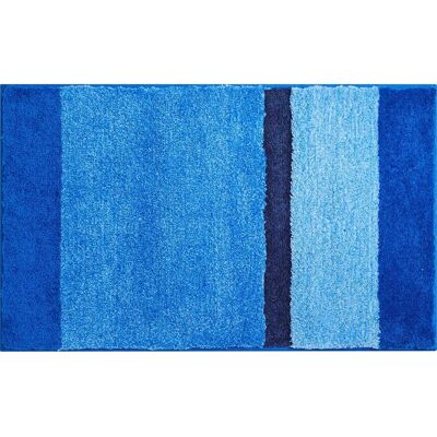 GRUND Room Badematte - Rechteckig, Blau, Hoch-Tief-Struktur - Badteppich GRUND Room Badematte - Rechteckig, Blau, Hoch-Tief-Struktur - Badteppich
