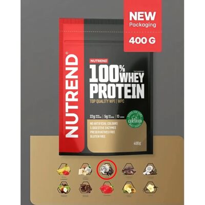 Nutrend 100% Whey Protein Cookies & Cream - 400g Nutrend 100% Whey Protein Cookies & Cream - 400g