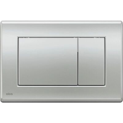 Alca M272 - Placă de declanșare cu dublu buton - Finisaj crom mat - Placă de descărcare Alca M272 - Placă de declanșare cu dublu buton - Finisaj crom mat - Placă de descărcare