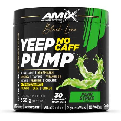 Amix Black Line Yeep Pump Pear strike - Pre-workout bez kofeinu Amix Black Line Yeep Pump Pear strike - Pre-workout bez kofeinu