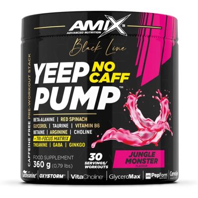 Amix Nutrition Amix Black Line Yeep Pump Sans Caféine 360g - Jungle Monster - Publicité Amix Nutrition Amix Black Line Yeep Pump Sans Caféine 360g - Jungle Monster - Publicité