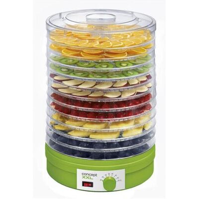 Voedseldehydrator Concept SO1025 - 12 schalen, Groen, 245W Voedseldehydrator Concept SO1025 - 12 schalen, Groen, 245W