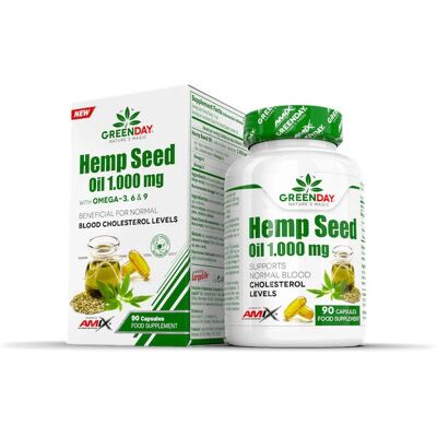 AMIX - GreenDay Hemp Seed Oil - 1000MG - Potravina doplňky AMIX - GreenDay Hemp Seed Oil - 1000MG - Potravina doplňky