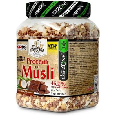 Amix Protein Müsli - Hoch in Protein, Ballaststoffen & Schokostückchen Amix Protein Müsli - Hoch in Protein, Ballaststoffen & Schokostückchen