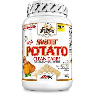 Amix Patata Dolce Clean Carbs 1 Kg - Gusto Naturale o Cioccolato - Polvere per Frullati e Cucinare Amix Patata Dolce Clean Carbs 1 Kg - Gusto Naturale o Cioccolato - Polvere per Frullati e Cucinare
