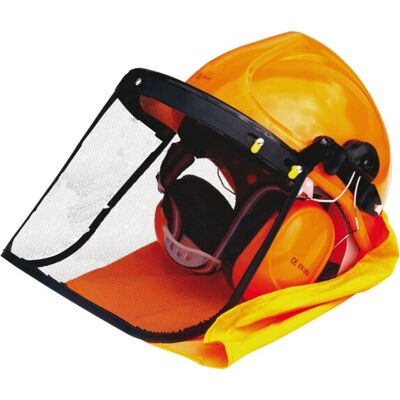 Hecht 900100 Pomarańczowy Kask z Ochroną - Kask Leśnika EN-397 Hecht 900100 Pomarańczowy Kask z Ochroną - Kask Leśnika EN-397