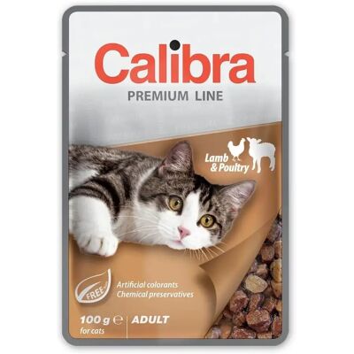 Cibo Gatto Agnello Pollame Calibra - 24x100g Cibo Gatto Agnello Pollame Calibra - 24x100g