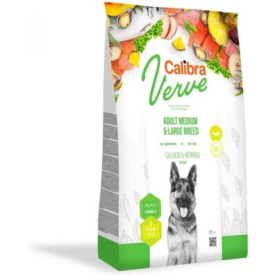 Calibra Verve Grain Free Salmon and Herring Medium and Large Dry Adult Dog Food - Cibo secco per cani adulti Calibra Verve Grain Free Salmon and Herring Medium and Large Dry Adult Dog Food - Cibo secco per cani adulti