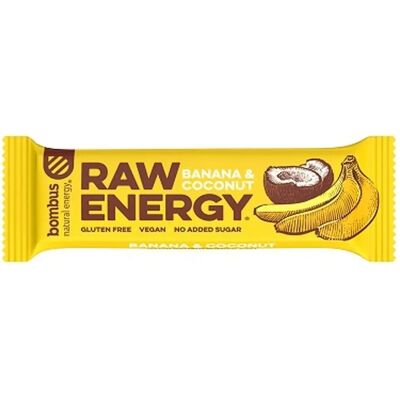 BOMBUS Rau Energie Reep Banaan Kokos Glutenvrij - Energie Reep BOMBUS Rau Energie Reep Banaan Kokos Glutenvrij - Energie Reep