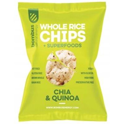 BOMBUS Vollkorn-Reis-Chips mit Chia und Quinoa - Snacks BOMBUS Vollkorn-Reis-Chips mit Chia und Quinoa - Snacks
