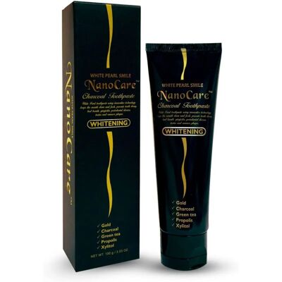 Pastă de dinți albitoare White Pearl NanoCare - Aur, Cărbune activ Pastă de dinți albitoare White Pearl NanoCare - Aur, Cărbune activ