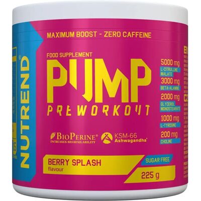 Nutrend Pumpe Pre-Workout - Berry Splash - 225g Nutrend Pumpe Pre-Workout - Berry Splash - 225g