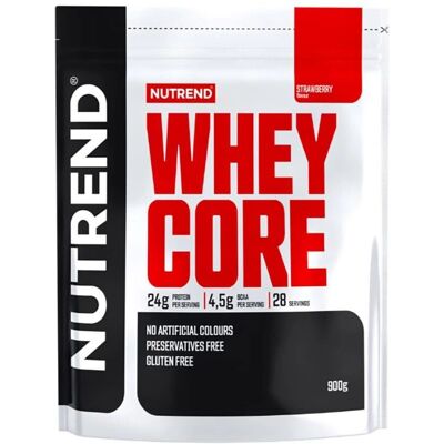 Nutrend Whey Core - Fraise - 900g - Poudre de Protéines - Publicité Nutrend Whey Core - Fraise - 900g - Poudre de Protéines - Publicité