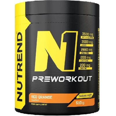 Nutrend N1 Pre-Workout - Orange Rouge - 510 grammes - Publicité Nutrend N1 Pre-Workout - Orange Rouge - 510 grammes - Publicité