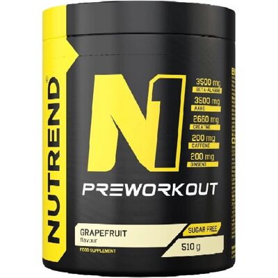 Nutrend N1 Pre-Workout - Pamplemousse - 510g - Publicité Nutrend N1 Pre-Workout - Pamplemousse - 510g - Publicité