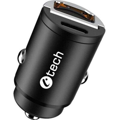 Chargeur USB voiture C-TECH UCC-02 - 30W, Double USB, Corps en aluminium Chargeur USB voiture C-TECH UCC-02 - 30W, Double USB, Corps en aluminium
