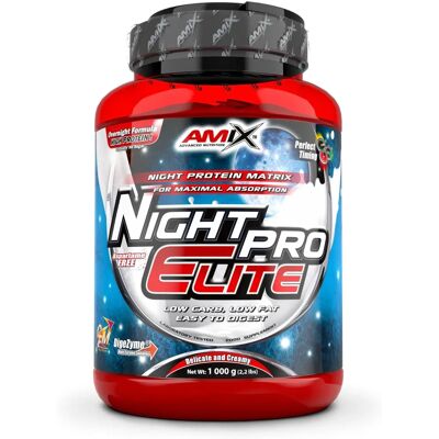 Amix NightPro Elite 1kg Protein - Čokoláda / Červená - Podporuje svalovou regeneraci Amix NightPro Elite 1kg Protein - Čokoláda / Červená - Podporuje svalovou regeneraci