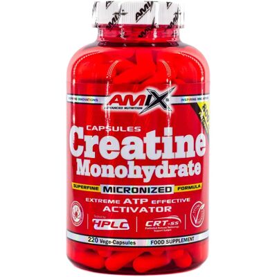 Amix Kreatin Monohydrát 750 mg - Kreatin Monohydrát - 220 Kapslí Amix Kreatin Monohydrát 750 mg - Kreatin Monohydrát - 220 Kapslí