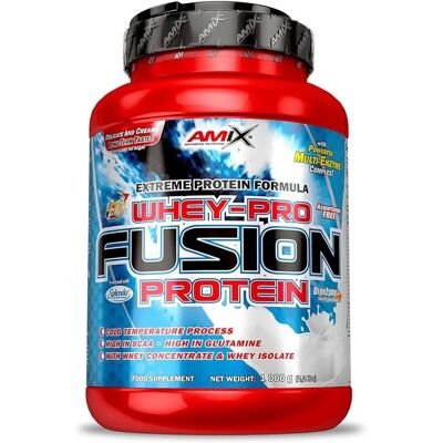 Amix Whey Pure Fusion Polvere di Proteine - Melone Yogurt - 1kg Amix Whey Pure Fusion Polvere di Proteine - Melone Yogurt - 1kg