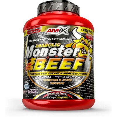 Amix Monster Beef - Vysoce Kvalitní Hydrolyzované Hovězí Proteiny - 2kg + 200g Amix Monster Beef - Vysoce Kvalitní Hydrolyzované Hovězí Proteiny - 2kg + 200g