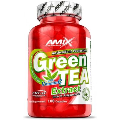 Extrakt ze zeleného čaje od Amix Nutrition - S vitamínem C - 100 kapslí Extrakt ze zeleného čaje od Amix Nutrition - S vitamínem C - 100 kapslí