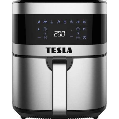 Tesla AirCook Q60 XL - Černá, Stříbrná - Horkovzdušná fritéza Tesla AirCook Q60 XL - Černá, Stříbrná - Horkovzdušná fritéza