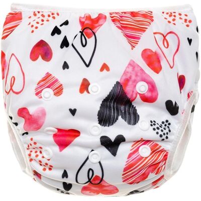 T-TOMI Couche de bain réutilisable Hearts - Maillot de bain pour enfants - Publicité T-TOMI Couche de bain réutilisable Hearts - Maillot de bain pour enfants - Publicité