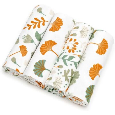 T-TOMI Wasbare Luiers Ginkgo Leafs - Wasbare Luiers - 76x76 cm T-TOMI Wasbare Luiers Ginkgo Leafs - Wasbare Luiers - 76x76 cm