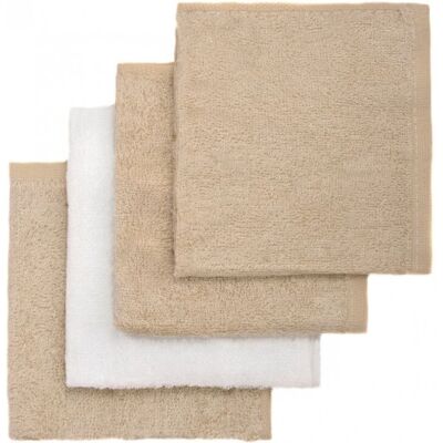 T-TOMI BIO Dětské mycí žínky - Béžové - 25x25cm - 4 kusy T-TOMI BIO Dětské mycí žínky - Béžové - 25x25cm - 4 kusy