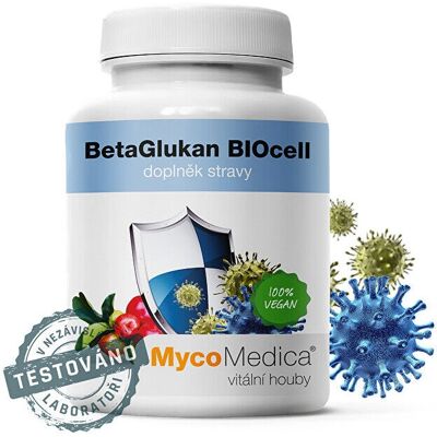 MycoMedica Betaglukány BIOcell 90 kapslí - Potravinový doplněk MycoMedica Betaglukány BIOcell 90 kapslí - Potravinový doplněk