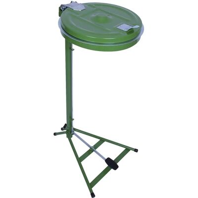 Supporto per Sacchi Rifiuti Kaiserkraft - Coperchio in Acciaio, Pedale, 120L, Verde Supporto per Sacchi Rifiuti Kaiserkraft - Coperchio in Acciaio, Pedale, 120L, Verde