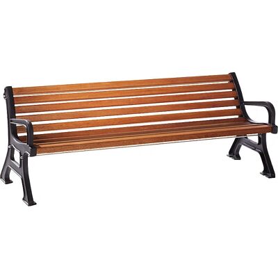 Banco de madera maciza Kaiserkraft con reposabrazos - Muebles Banco de madera maciza Kaiserkraft con reposabrazos - Muebles
