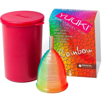 Yuuki Rainbow Jolly 1 + menstruační kalíšek - Velký (46 mm, 24 ml) pro Ženy Yuuki Rainbow Jolly 1 + menstruační kalíšek - Velký (46 mm, 24 ml) pro Ženy