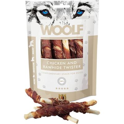 Woolf Kyckling Rawhide Twister - Hundgodis - 100 g Woolf Kyckling Rawhide Twister - Hundgodis - 100 g