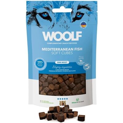 WOOLF Snack di pesce mediterraneo semihumido - Premi per cani WOOLF Snack di pesce mediterraneo semihumido - Premi per cani