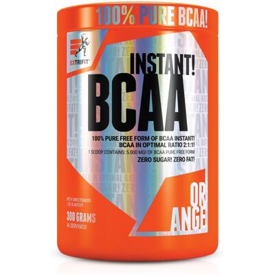 Extrifit BCAA Instant Orange 300 g - Croissance et récupération musculaire - Publicité Extrifit BCAA Instant Orange 300 g - Croissance et récupération musculaire - Publicité