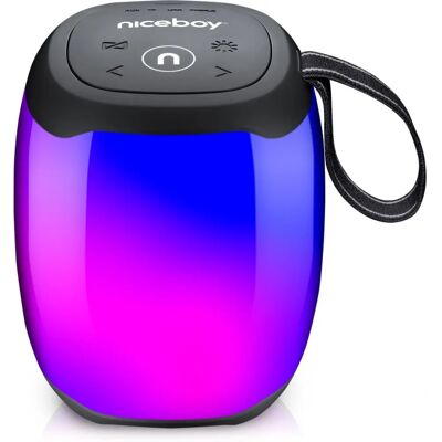 Niceboy RAZE Neon Tragbarer Lautsprecher Schwarz - 15W - Wasserdicht IPX6 Niceboy RAZE Neon Tragbarer Lautsprecher Schwarz - 15W - Wasserdicht IPX6