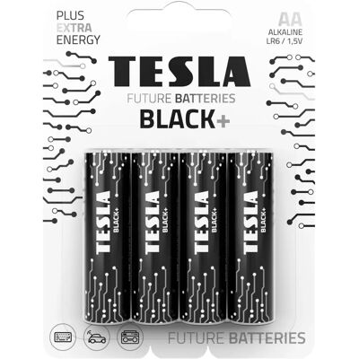 Tesla R6 AA Schwarze Batterie - 4er Pack - Alkaline Batterien Tesla R6 AA Schwarze Batterie - 4er Pack - Alkaline Batterien