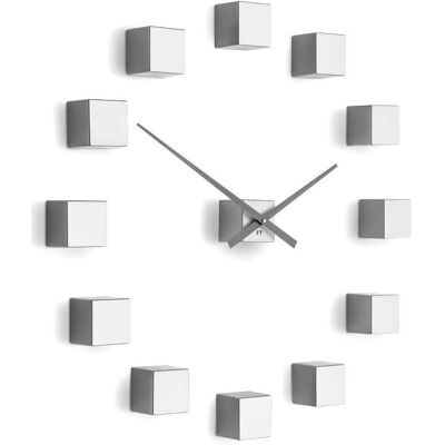 Nástěnné Hodiny Krychlové Stříbrné Future Time - Nástěnné Hodiny Nástěnné Hodiny Krychlové Stříbrné Future Time - Nástěnné Hodiny
