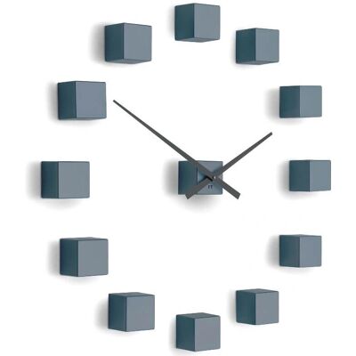 Nástěnné Hodiny Future Time - Samolepicí Moderní Krychlový Design - Šedá Nástěnné Hodiny Future Time - Samolepicí Moderní Krychlový Design - Šedá