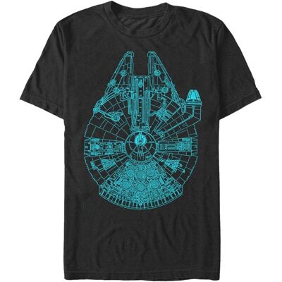 Star Wars Millennium Falcon Kortærmet T-Shirt - Mænd - Sort Star Wars Millennium Falcon Kortærmet T-Shirt - Mænd - Sort