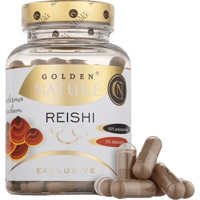 Golden Nature Reishi - 50% Polysacharidů - 100 Kapslí Golden Nature Reishi - 50% Polysacharidů - 100 Kapslí