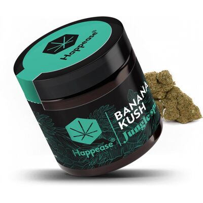 Happease Brand Banana Kush - CBD Flower - Relaxing Effects Happease Brand Banana Kush - CBD Flower - Relaxing Effects