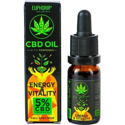 Euphoria CBD Olej 5% z Terpenami - Energia i Witalność Euphoria CBD Olej 5% z Terpenami - Energia i Witalność