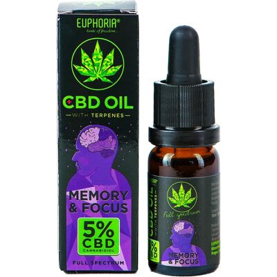 Olej CBD 5% pełne spektrum - Pamięć i skupienie Olej CBD 5% pełne spektrum - Pamięć i skupienie